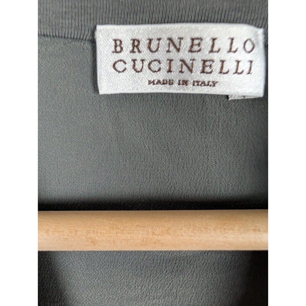 BRUNELLO CUCINELLI Dress Sz S Made In Italy Designer Cotton Bkend Old Money 166 - Picture 3 of 9